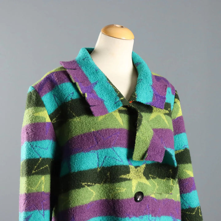 Louise Della Coat Bouclé Wool UK Size 12/14 Second Hand France