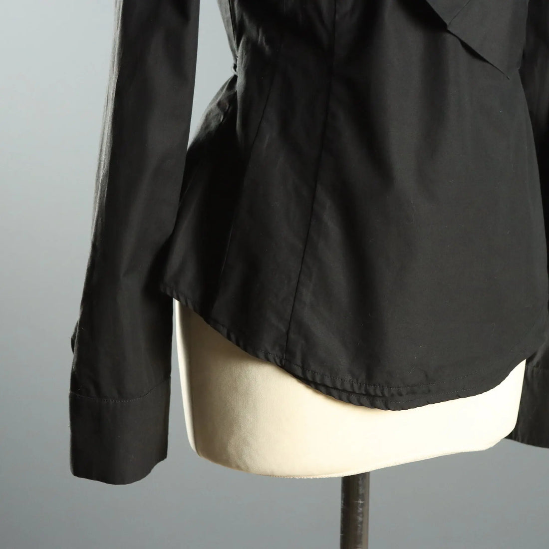 Valentino Roma Black Cotton Wrap Shirt UK Size 10 Second Hand