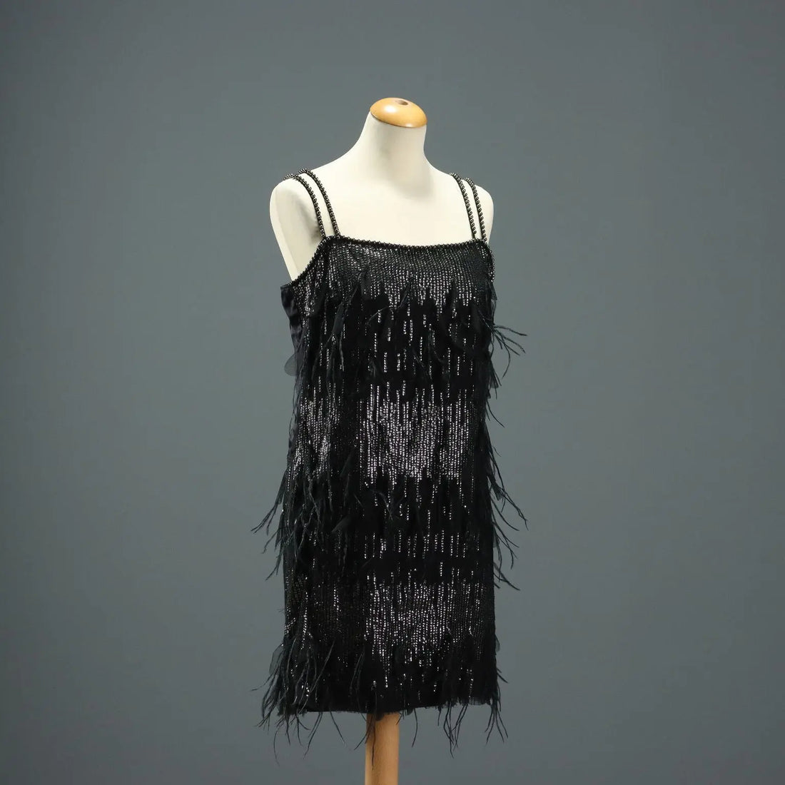 Pinko Dress Paillettes Feathers Zip UK Size 16 Second Hand Italy - UK Size 16 | Clothing & House Linens | Second hand