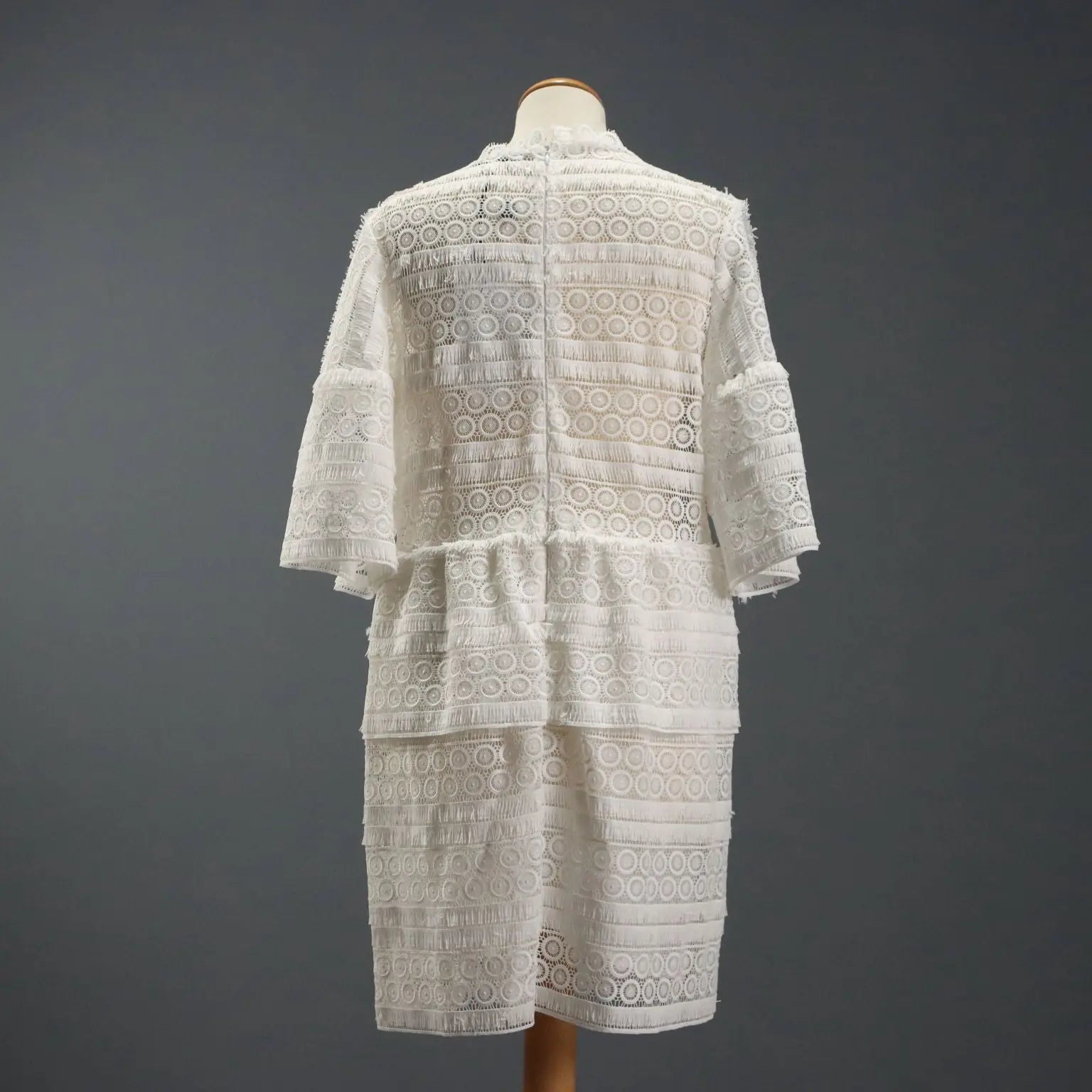 IRO Dress White Lace UK Size 10/12 Second Hand Italy