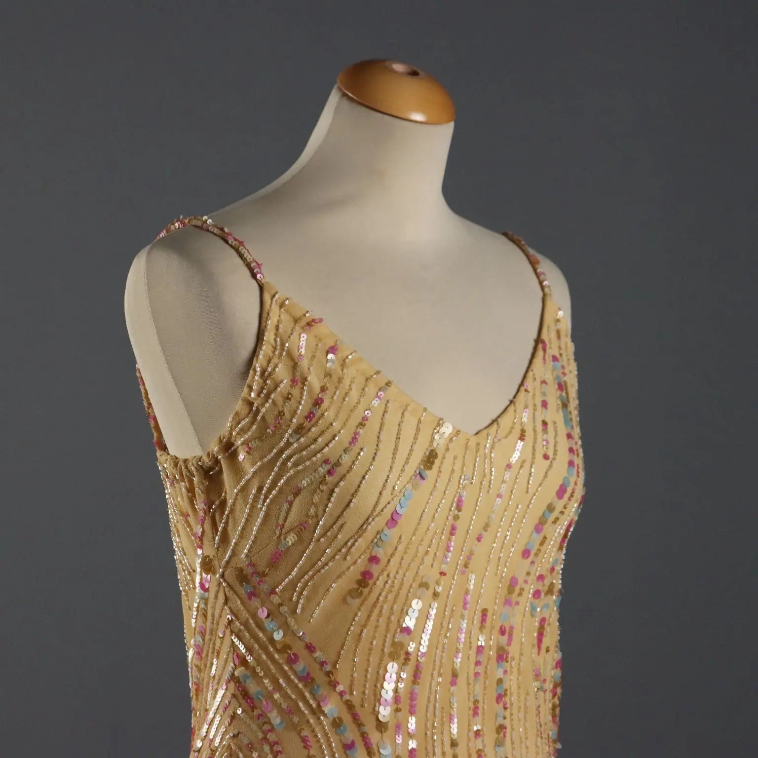 Luan Sarè Midi Dress with Sequins UK Size 8 Second Hand
