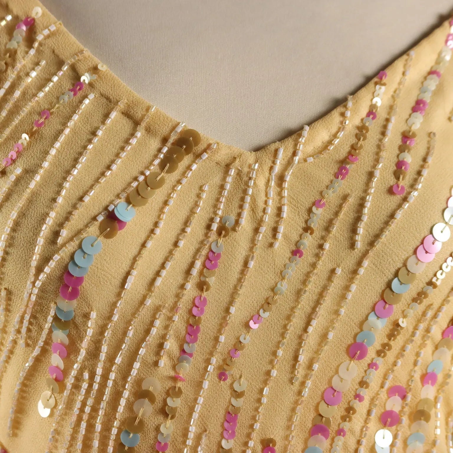 Luan Sarè Midi Dress with Sequins UK Size 8 Second Hand