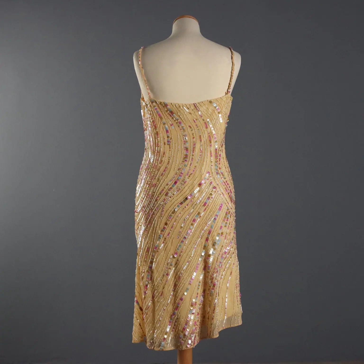 Luan Sarè Midi Dress with Sequins UK Size 8 Second Hand