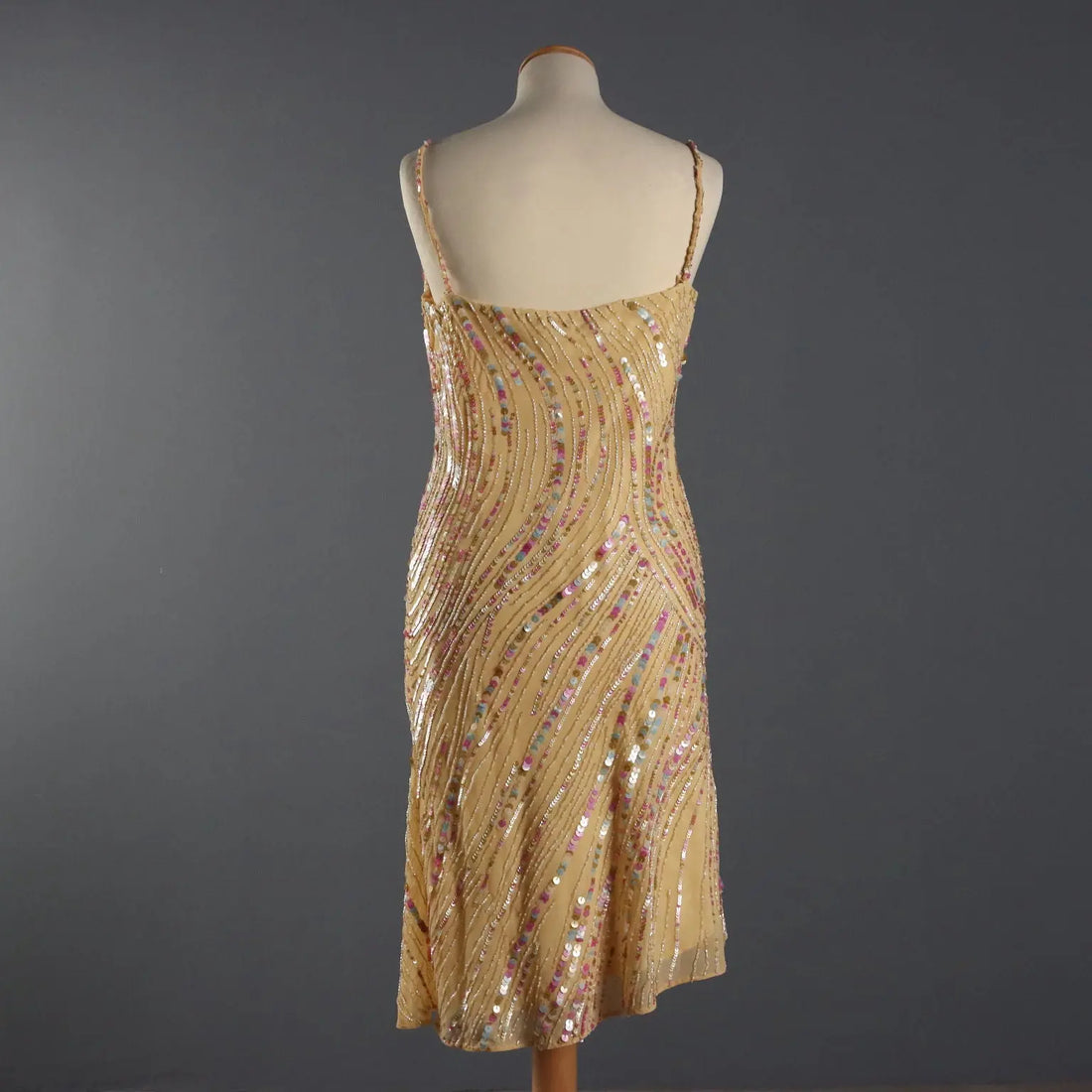 Luan Sarè Midi Dress with Sequins UK Size 8 Second Hand