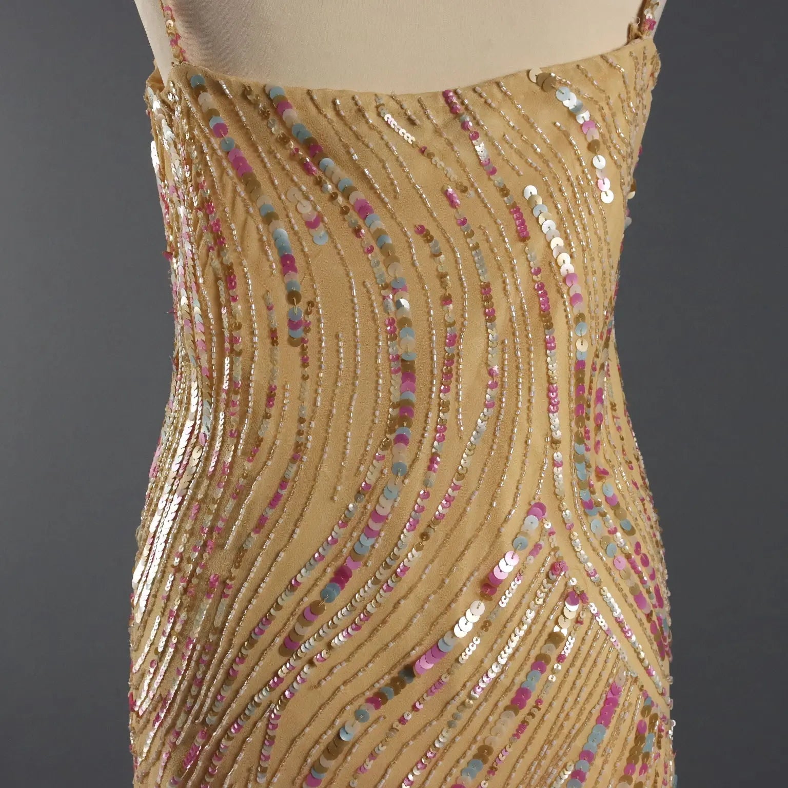 Luan Sarè Midi Dress with Sequins UK Size 8 Second Hand