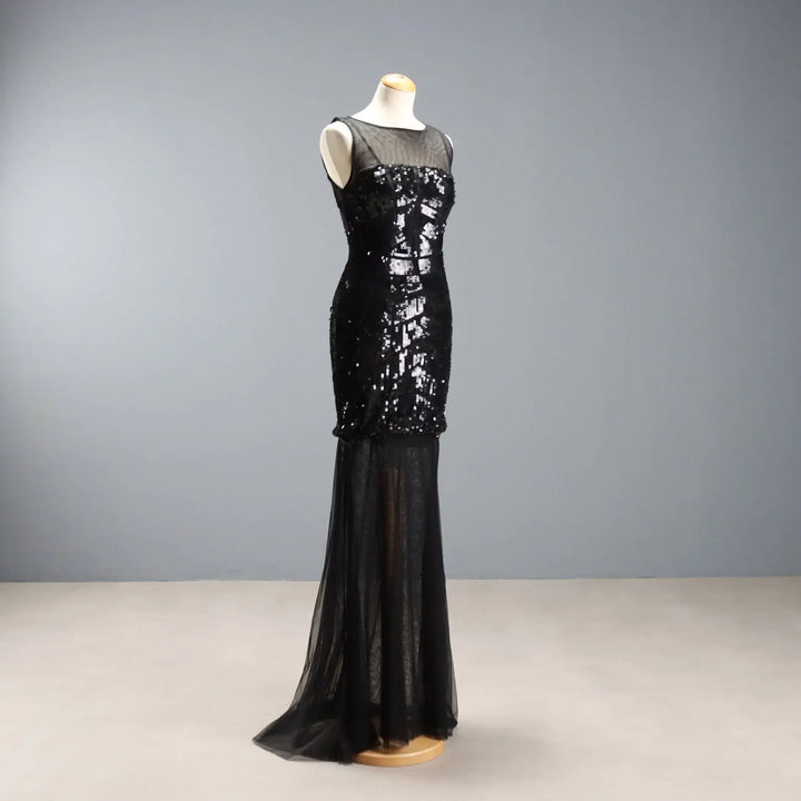Liu Jo Sequin Dress Tulle Paillettes UK Size 14 Second Hand Italy