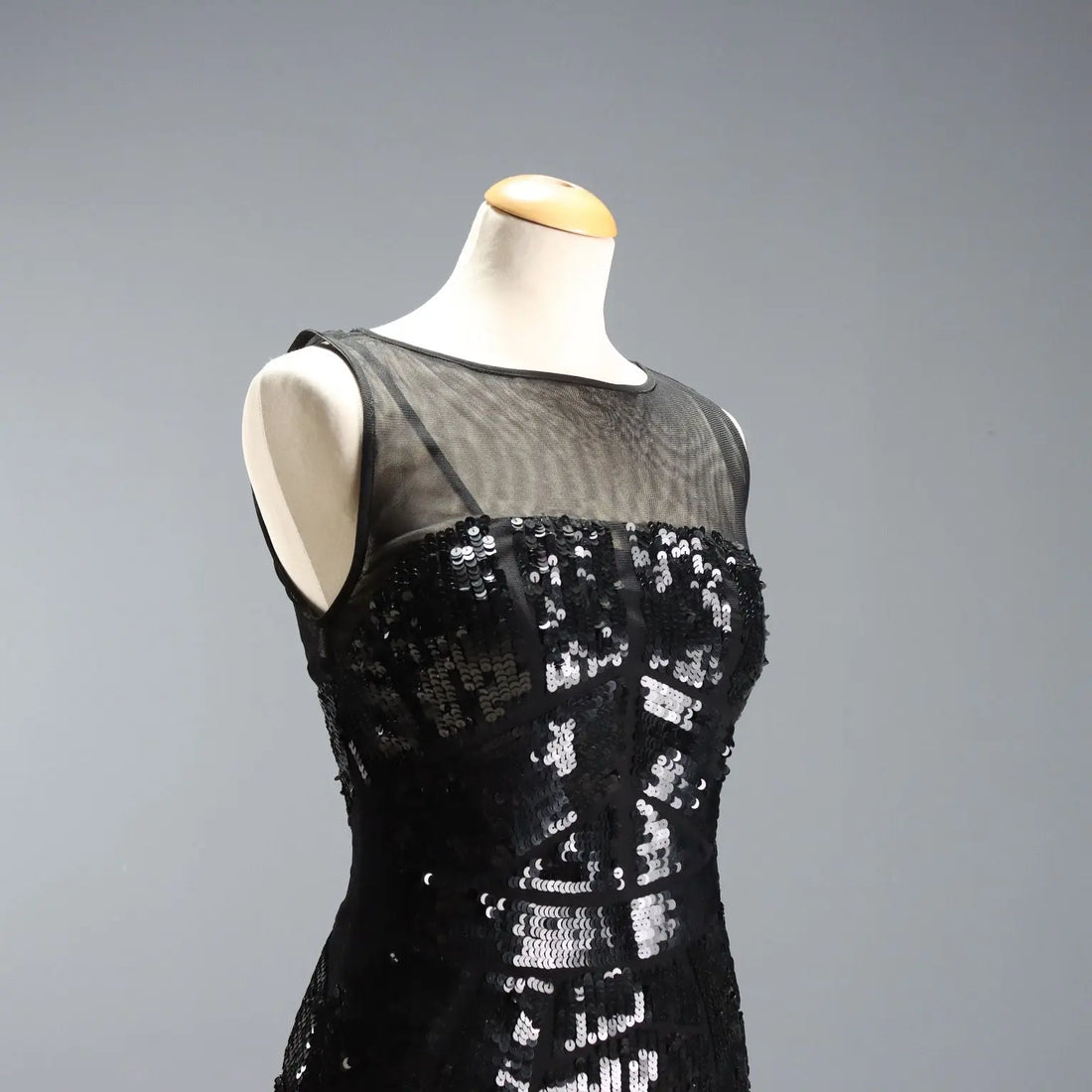 Liu Jo Sequin Dress Tulle Paillettes UK Size 14 Second Hand Italy
