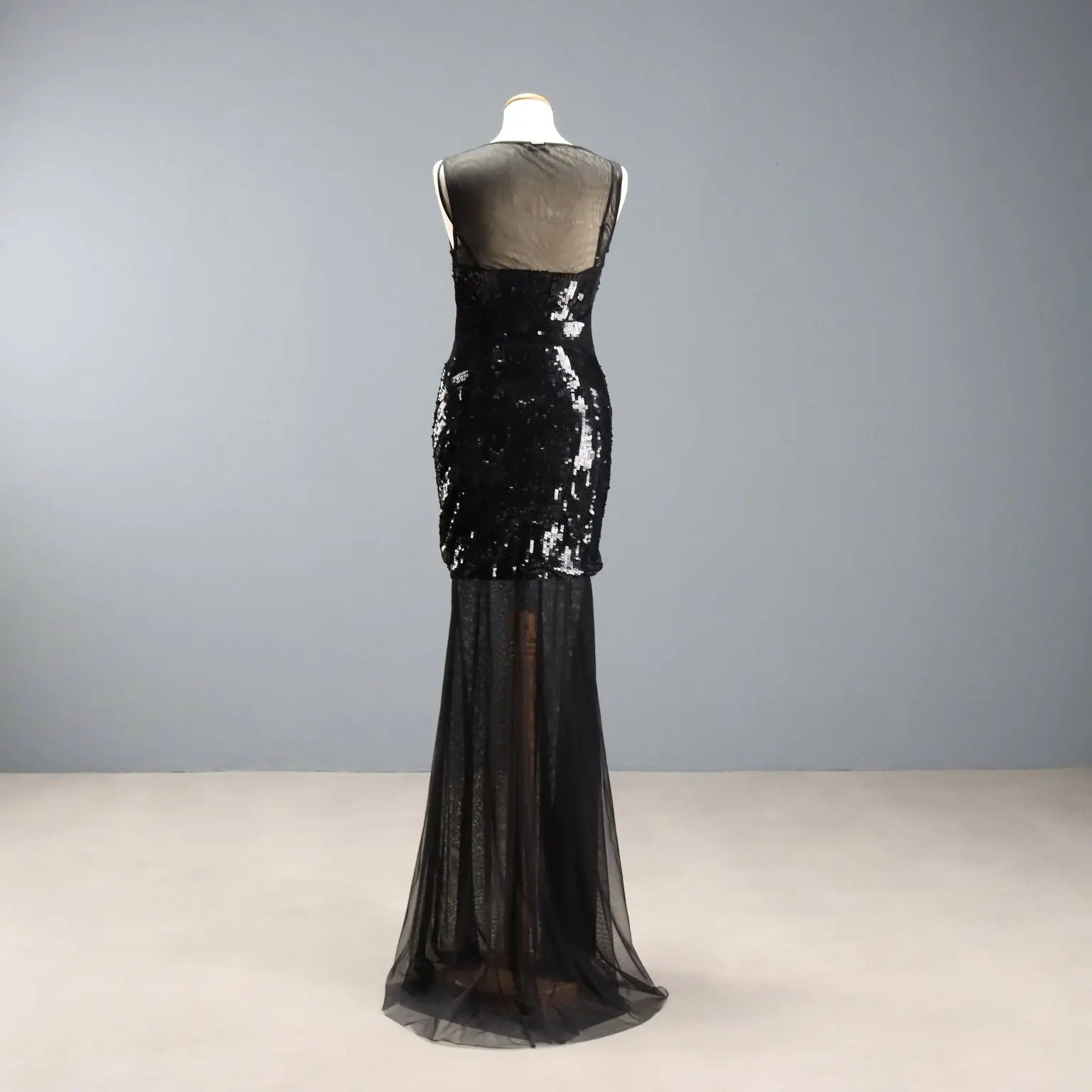 Liu Jo Sequin Dress Tulle Paillettes UK Size 14 Second Hand Italy