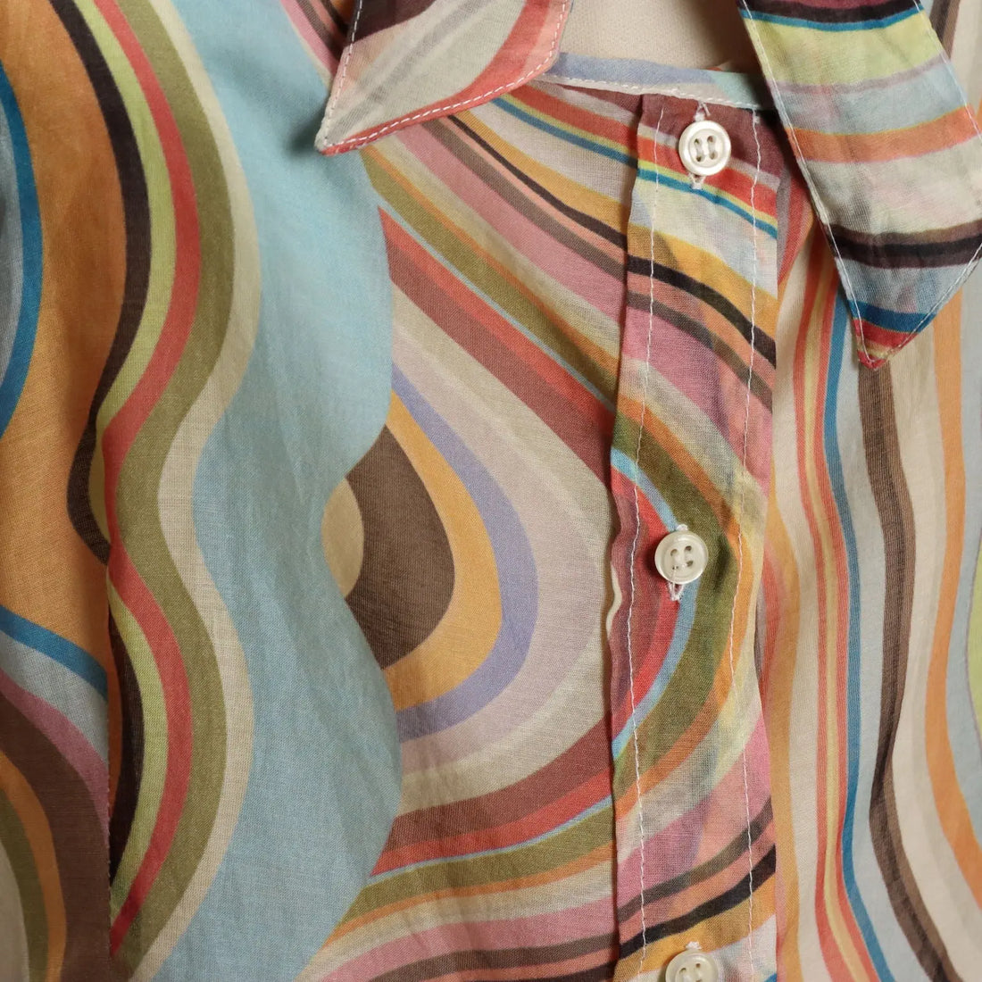 Paul Smith Top Mixed Silk Swirl UK Size 14/16 Second Hand England