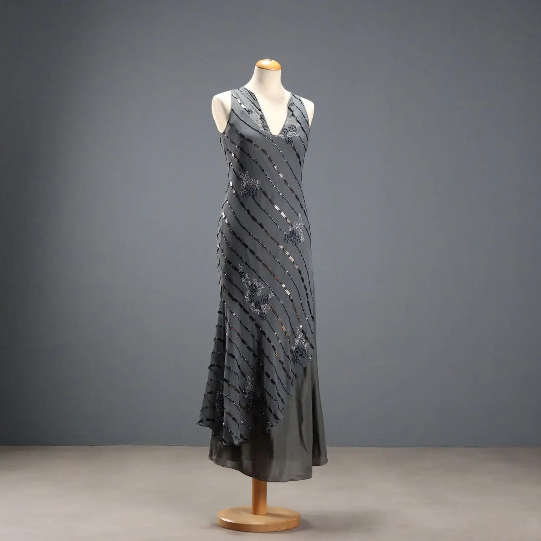 Luan Sarè Dress Beads Paillettes UK Size 12 Italy
