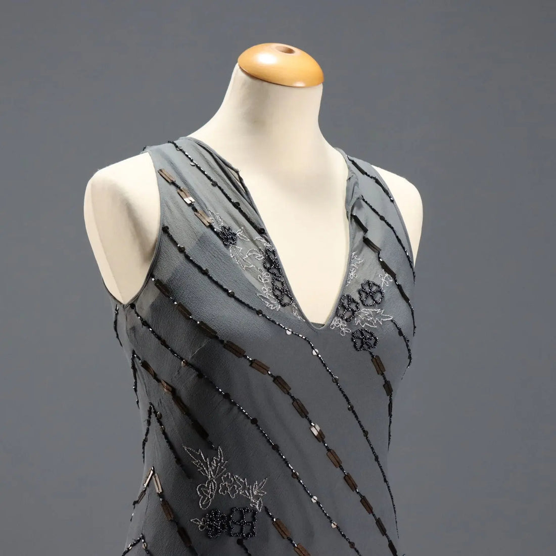 Luan Sarè Dress Beads Paillettes UK Size 12 Italy