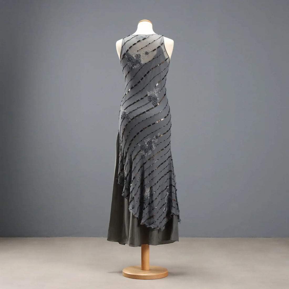 Luan Sarè Dress Beads Paillettes UK Size 12 Italy