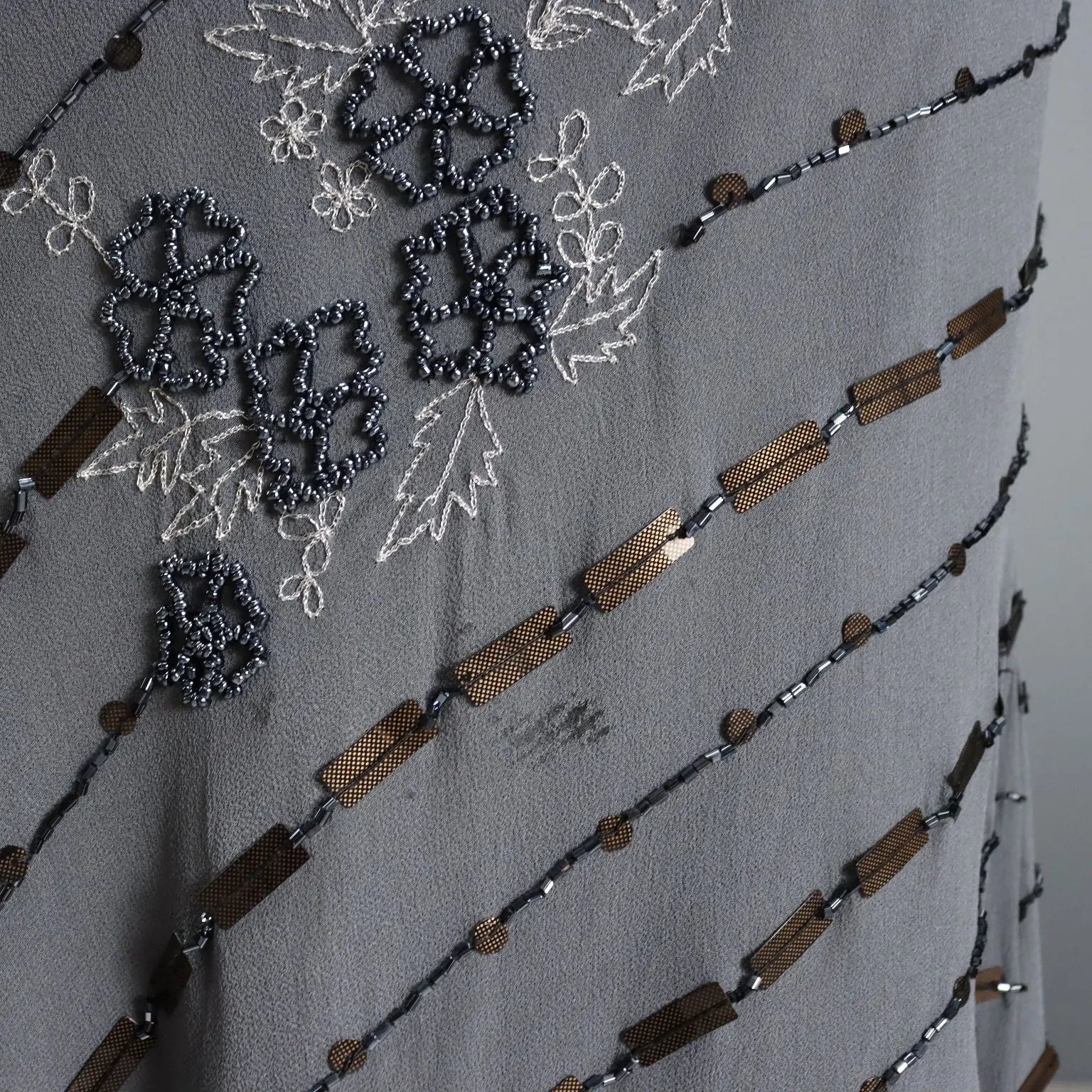 Luan Sarè Dress Beads Paillettes UK Size 12 Italy