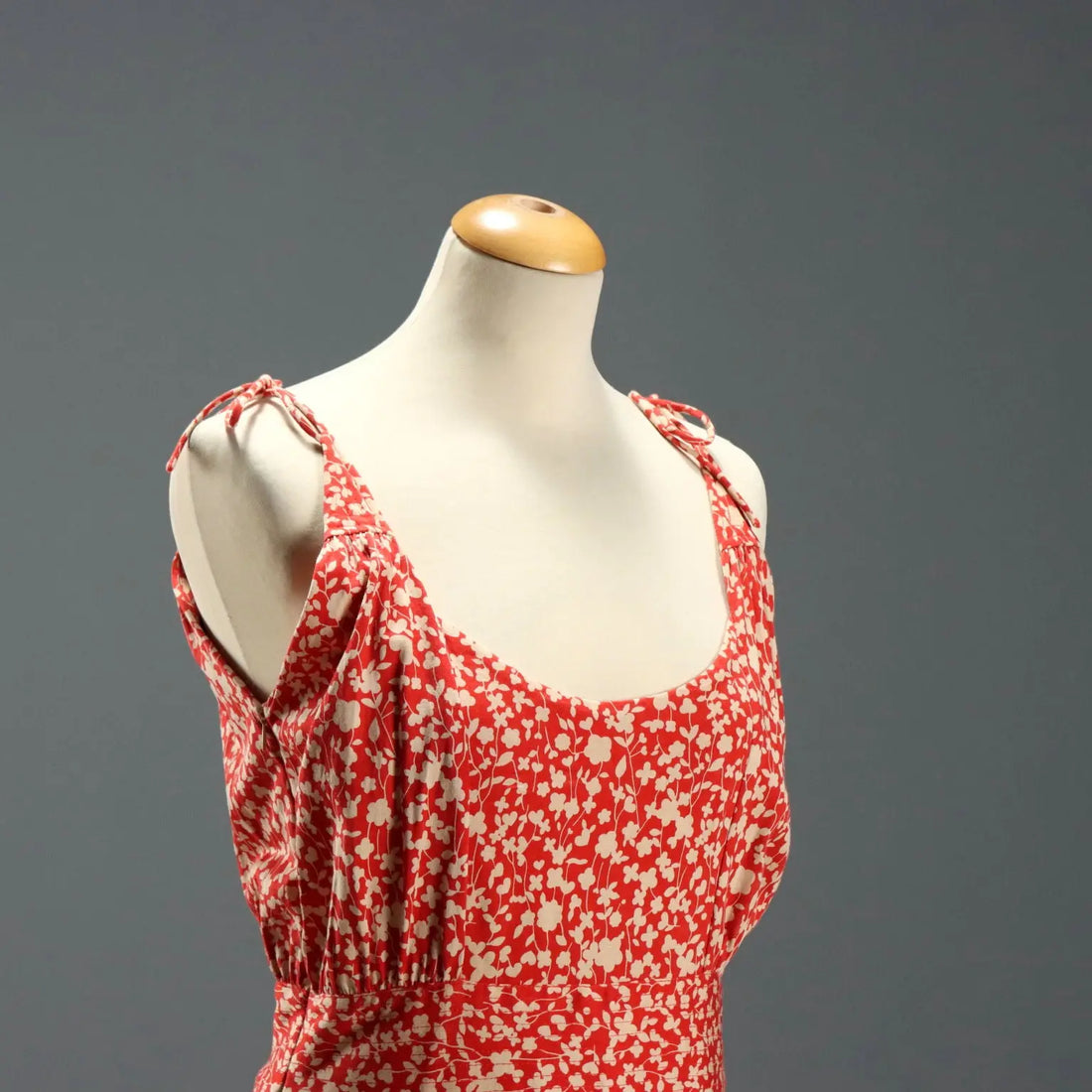 Marc Jacobs Floral Empire Dress Red Fabric UK Size 12