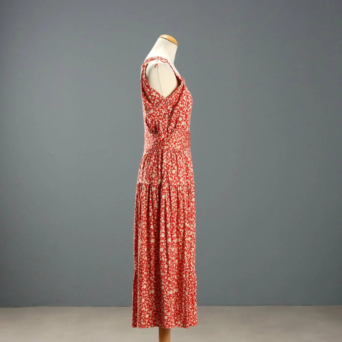 Marc Jacobs Floral Empire Dress Red Fabric UK Size 12