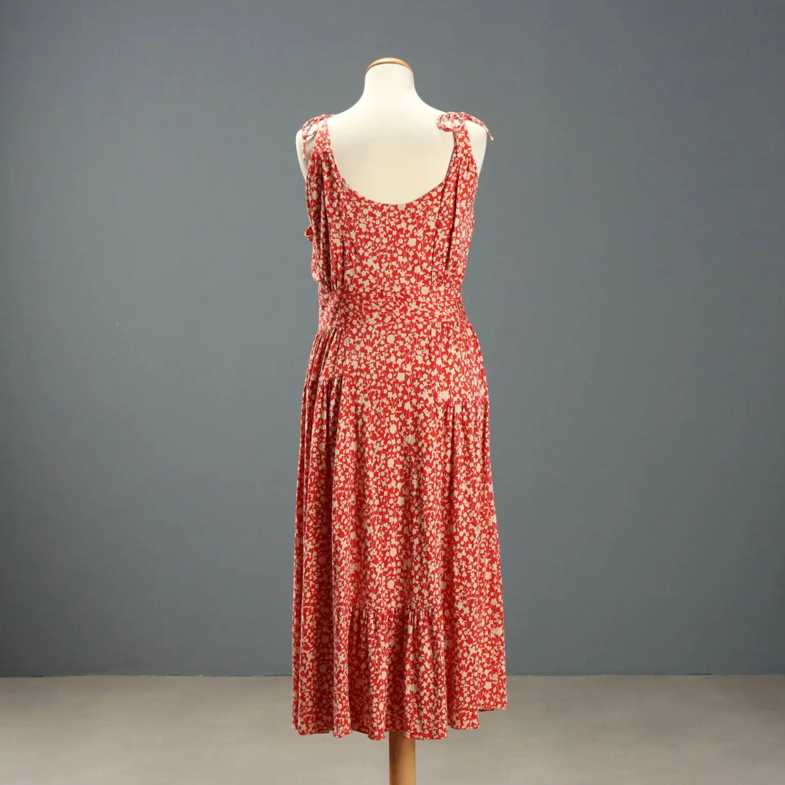 Marc Jacobs Floral Empire Dress Red Fabric UK Size 12