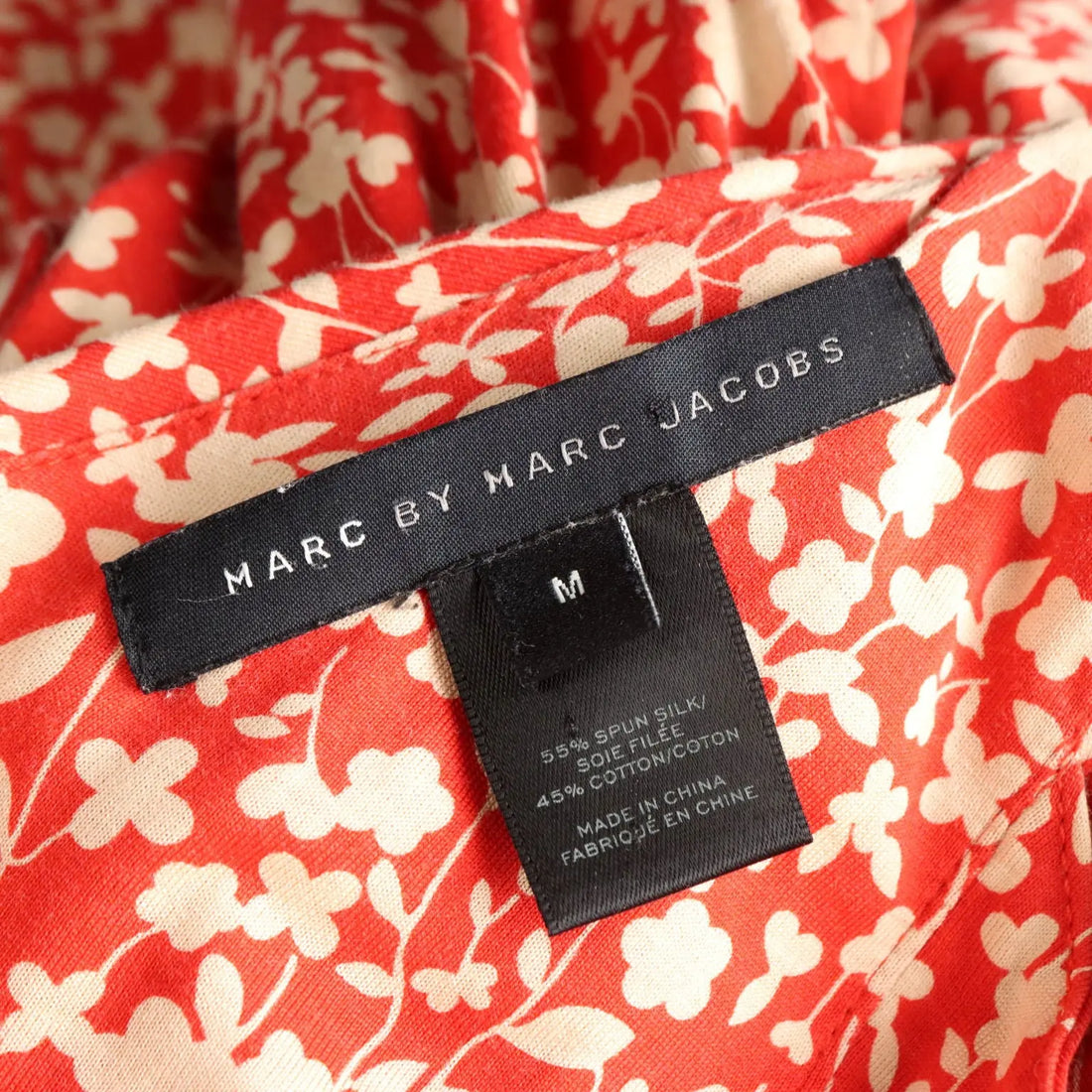 Marc Jacobs Floral Empire Dress Red Fabric UK Size 12