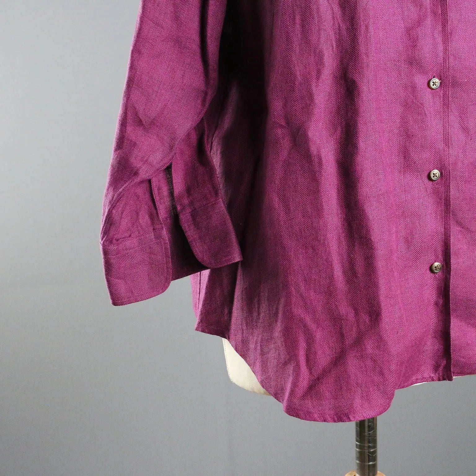 Ralph Lauren Herringbone Shirt Linen UK Size 14 Second Hand