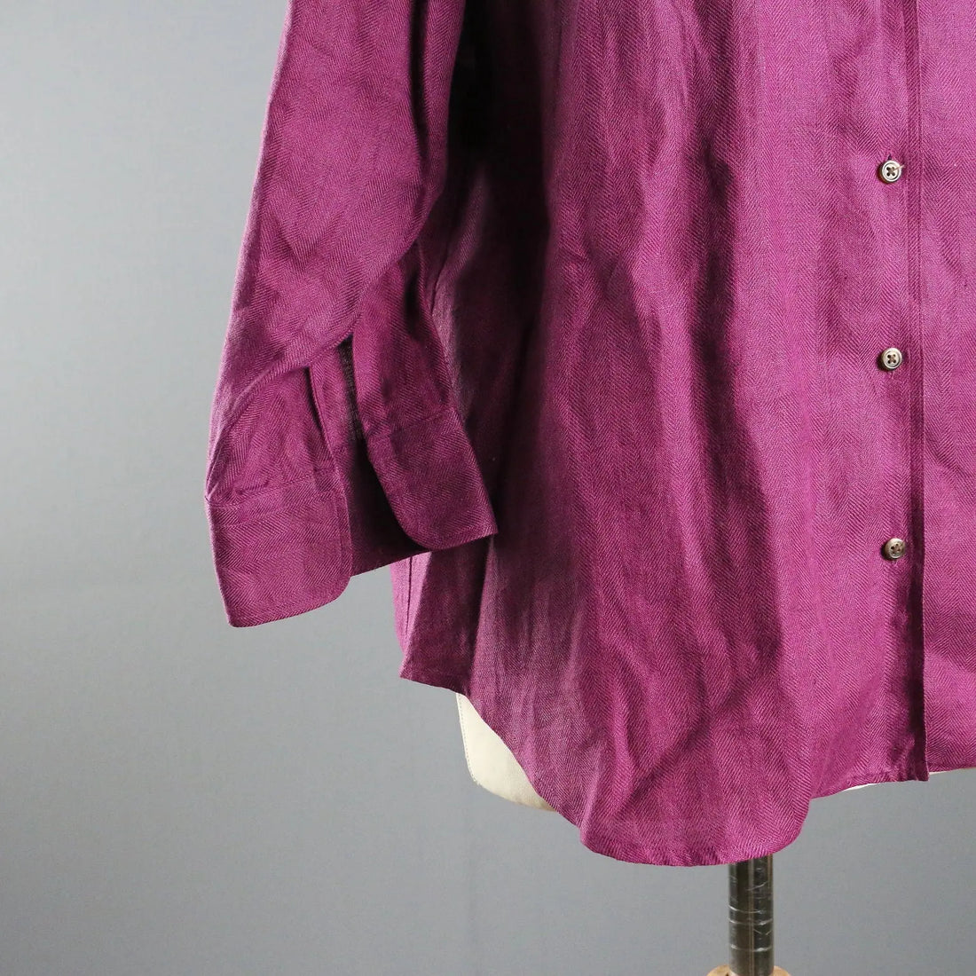 Ralph Lauren Herringbone Shirt Linen UK Size 14 Second Hand