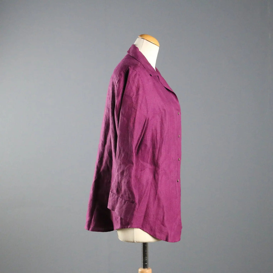 Ralph Lauren Herringbone Shirt Linen UK Size 14 Second Hand