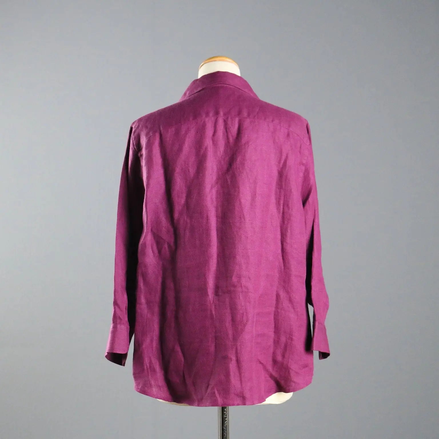 Ralph Lauren Herringbone Shirt Linen UK Size 14 Second Hand