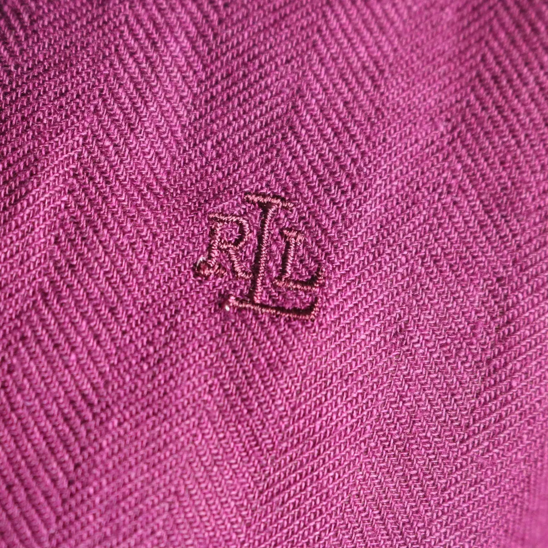 Ralph Lauren Herringbone Shirt Linen UK Size 14 Second Hand
