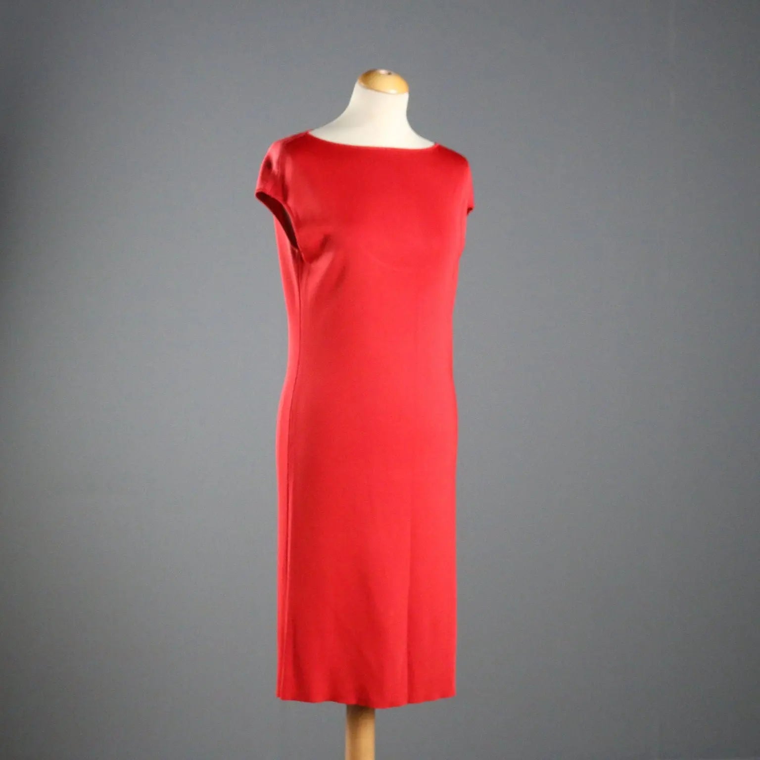Ralph Lauren Red Sheath Dress with Metal Detail UK Size 14 