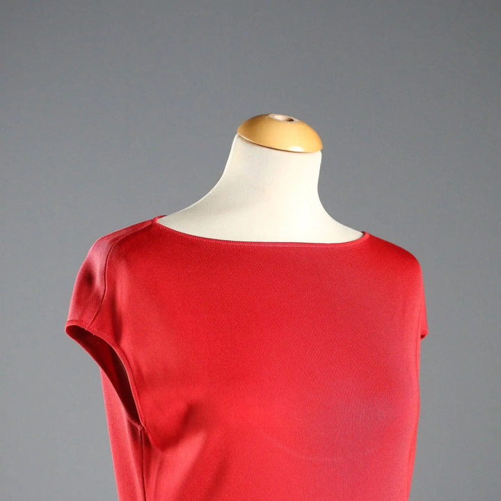 Ralph Lauren Red Sheath Dress with Metal Detail UK Size 14 