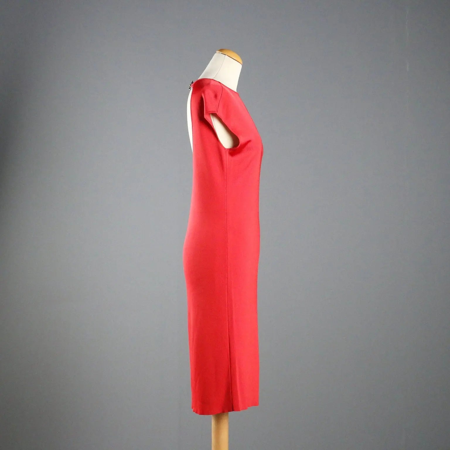 Ralph Lauren Red Sheath Dress with Metal Detail UK Size 14 