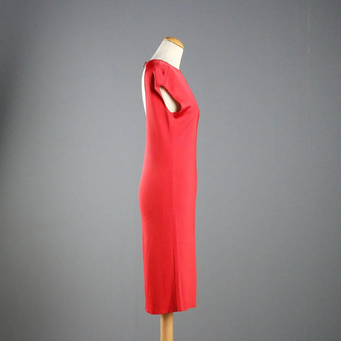 Ralph Lauren Red Sheath Dress with Metal Detail UK Size 14 