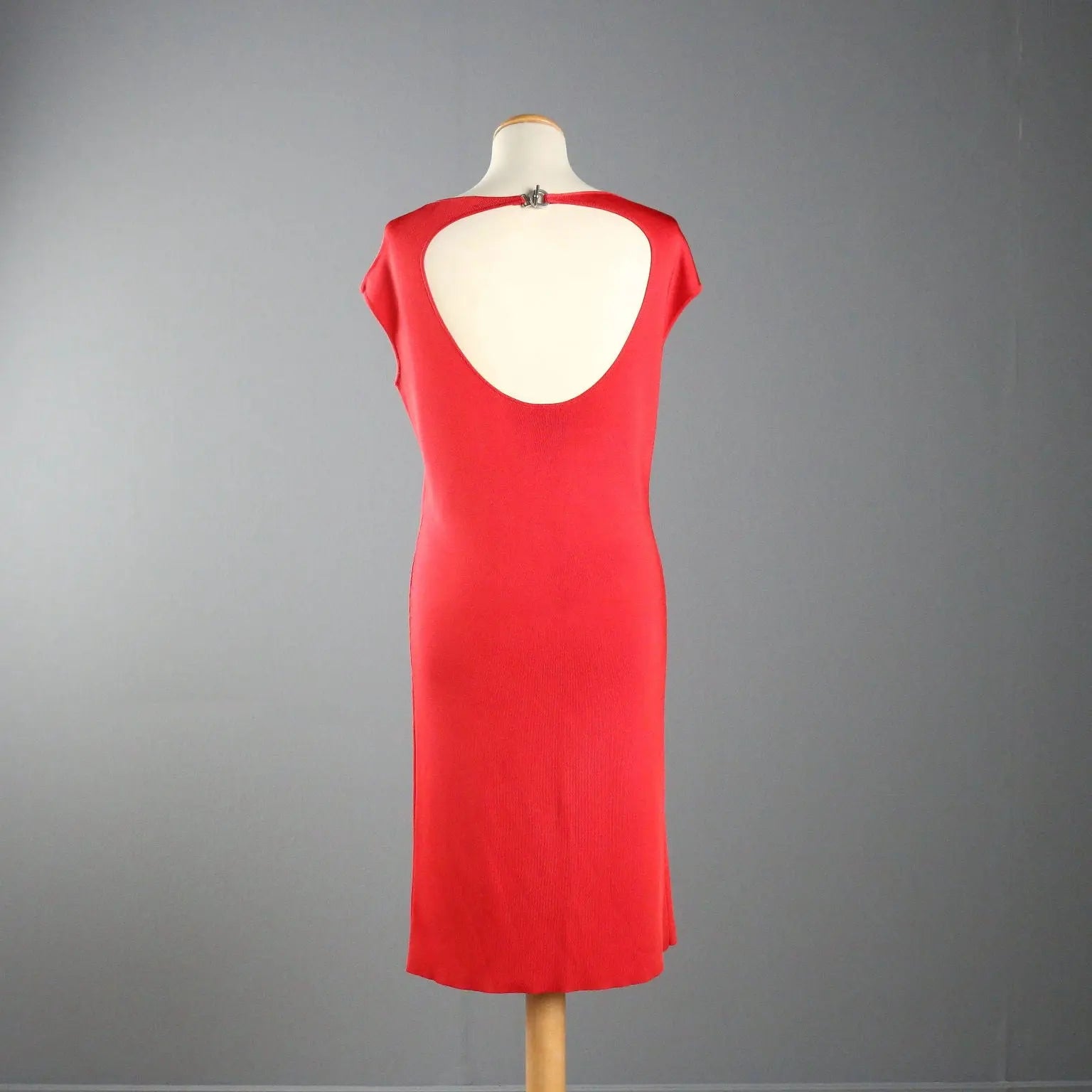 Ralph Lauren Red Sheath Dress with Metal Detail UK Size 14 