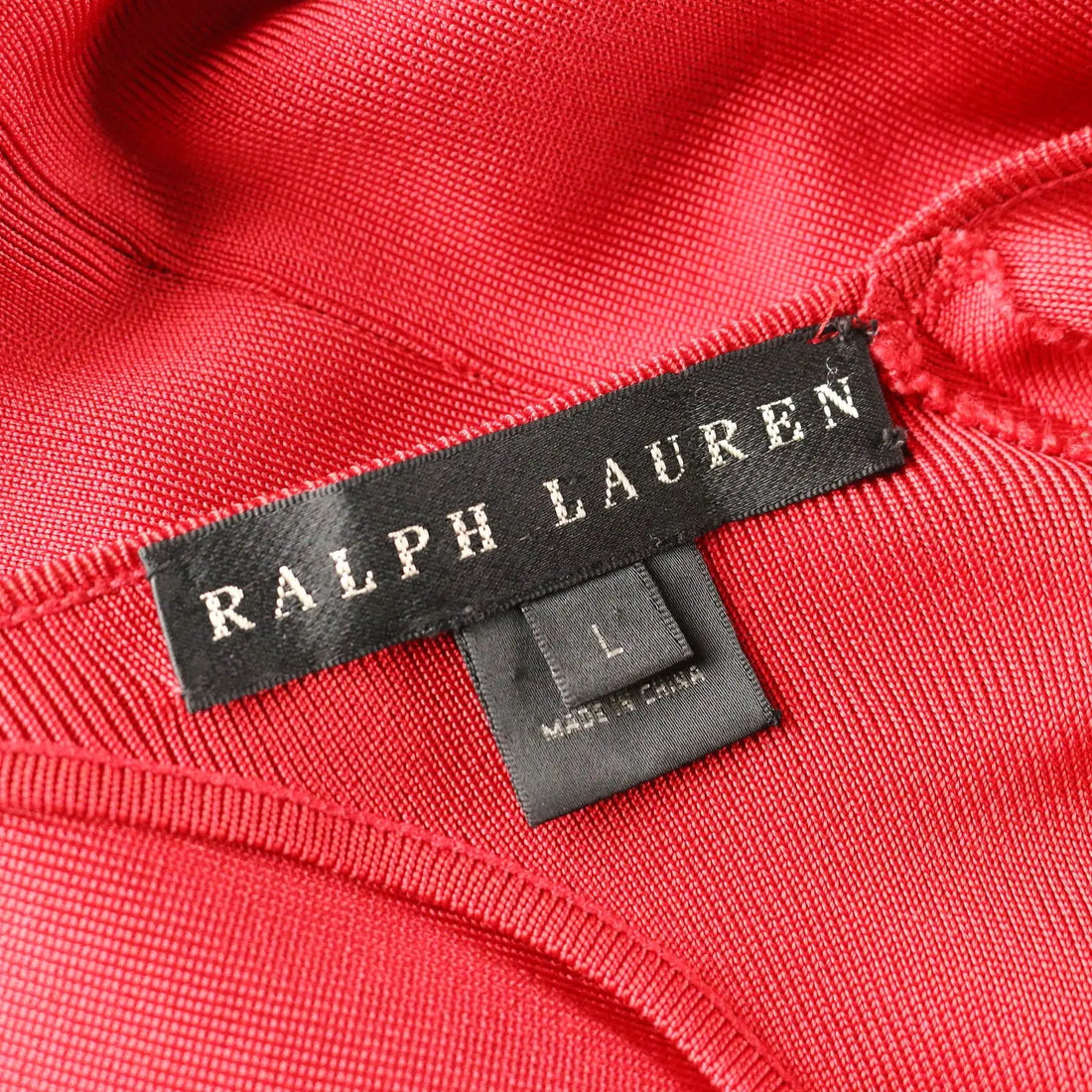 Ralph Lauren Red Sheath Dress with Metal Detail UK Size 14 