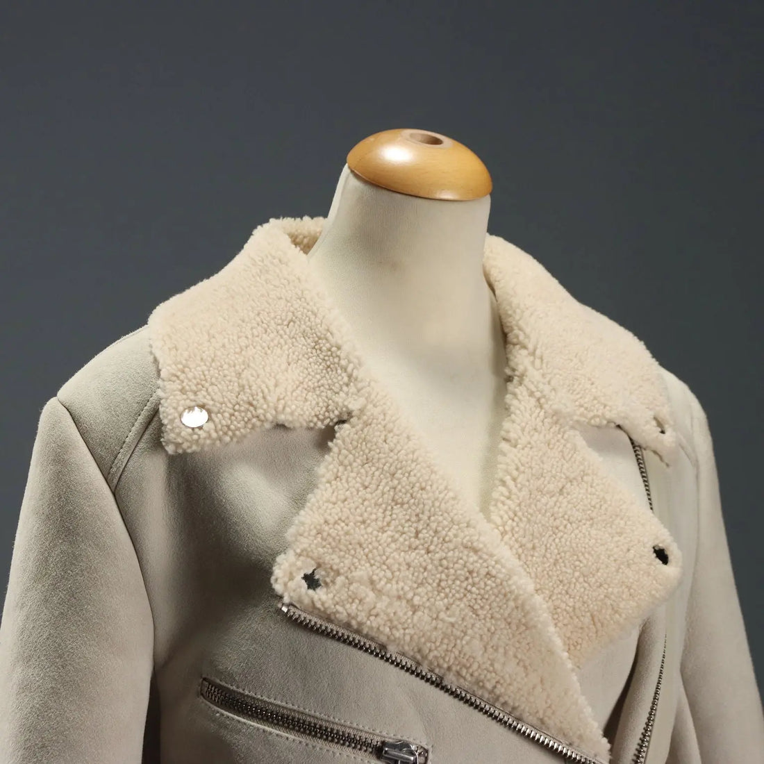 American Retrò Shearling Jacket Leather UK Size 10 Second Hand - UK Size 10 | Clothing & House Linens | Second hand