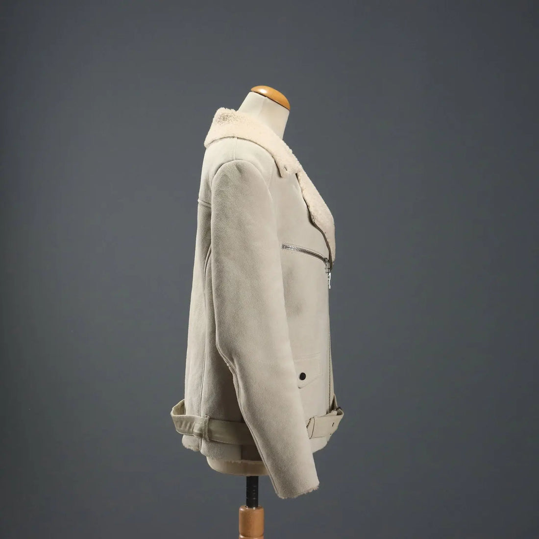 American Retrò Shearling Jacket Leather UK Size 10 Second Hand - UK Size 10 | Clothing & House Linens | Second hand