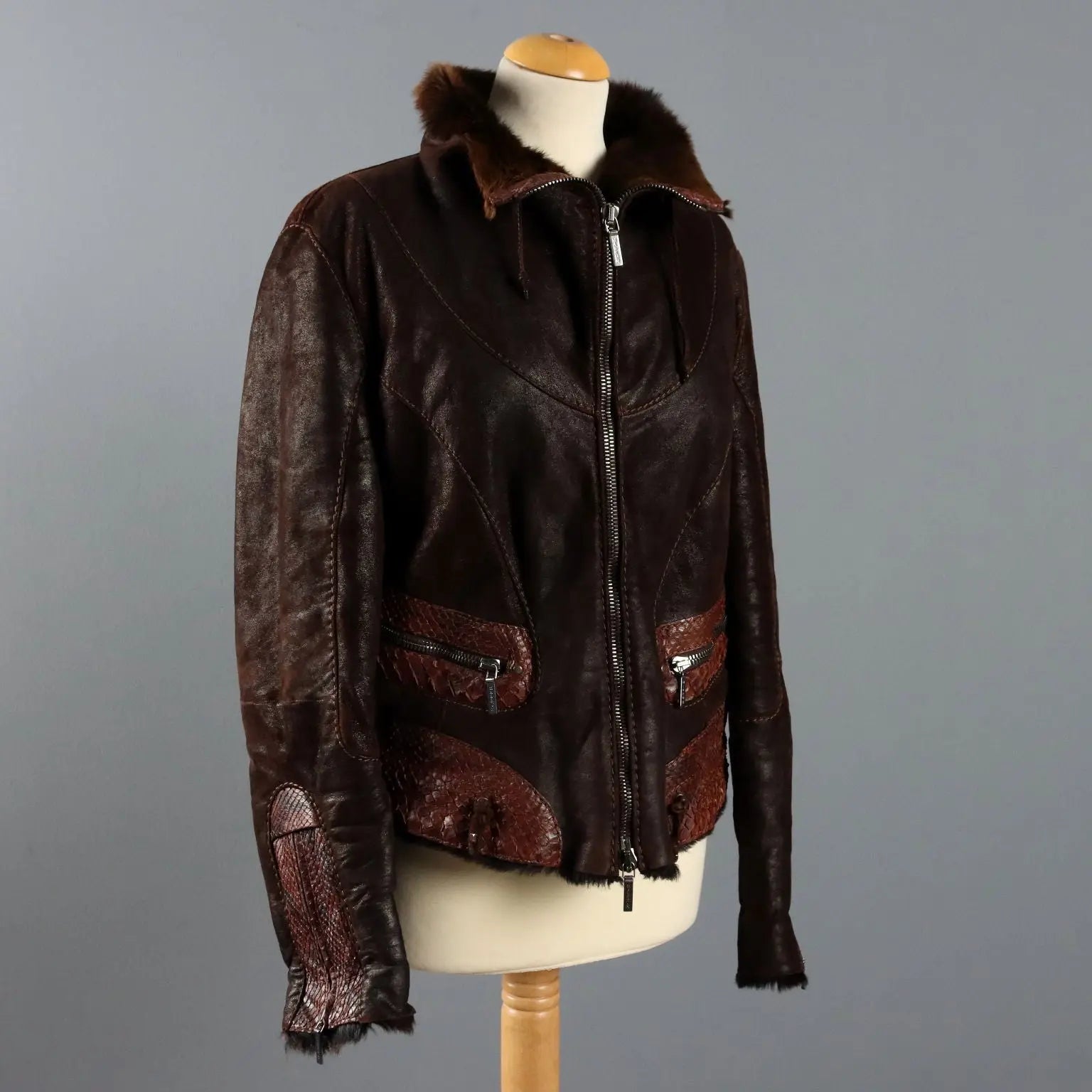 Mabrun Shearling Jacket UK Size 12/14 Italy Second Hand - UK Size 12/14 | Clothing & House Linens | Second hand