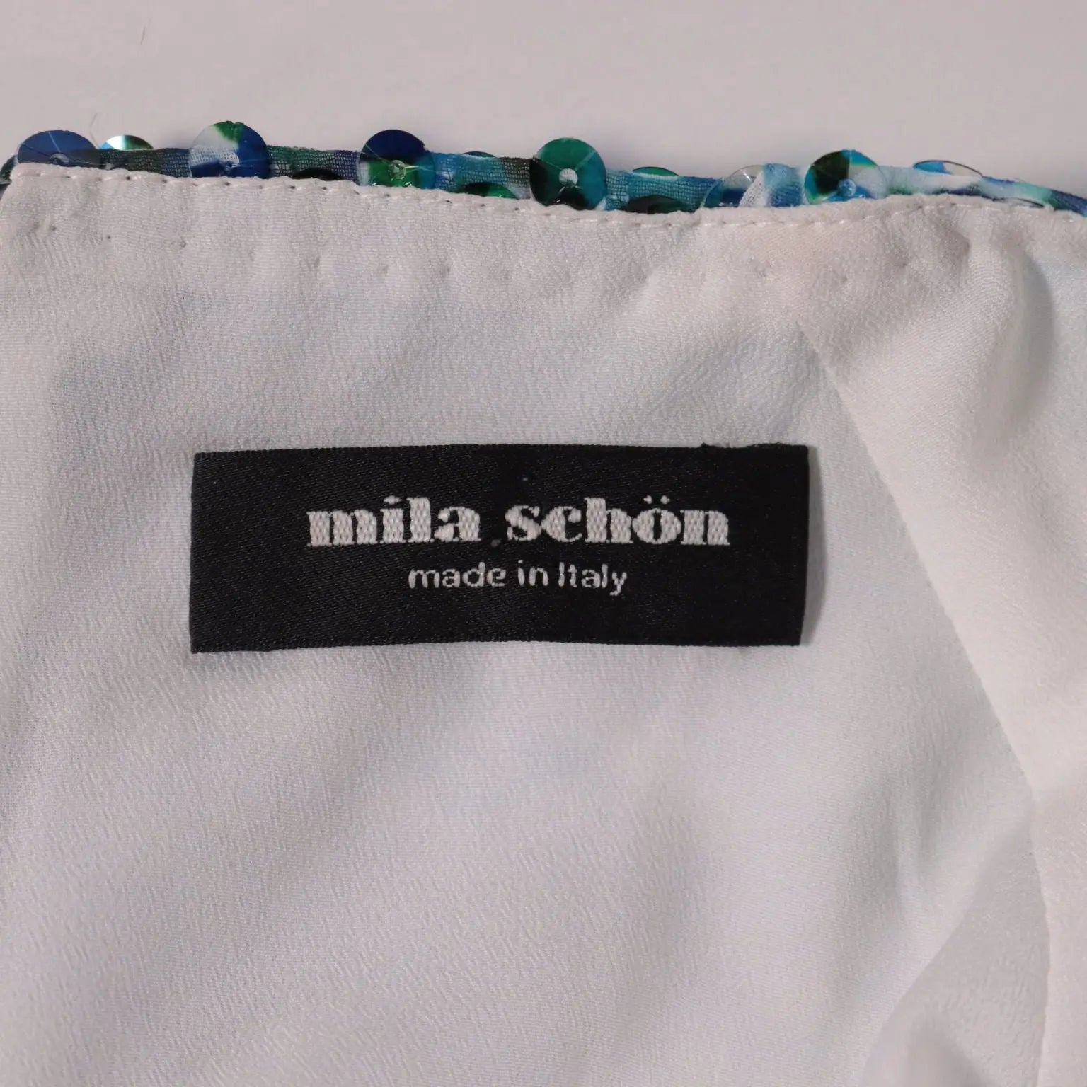 Mila Schön Sequins Dress Polyester UK Size 10 Italy Second Hand