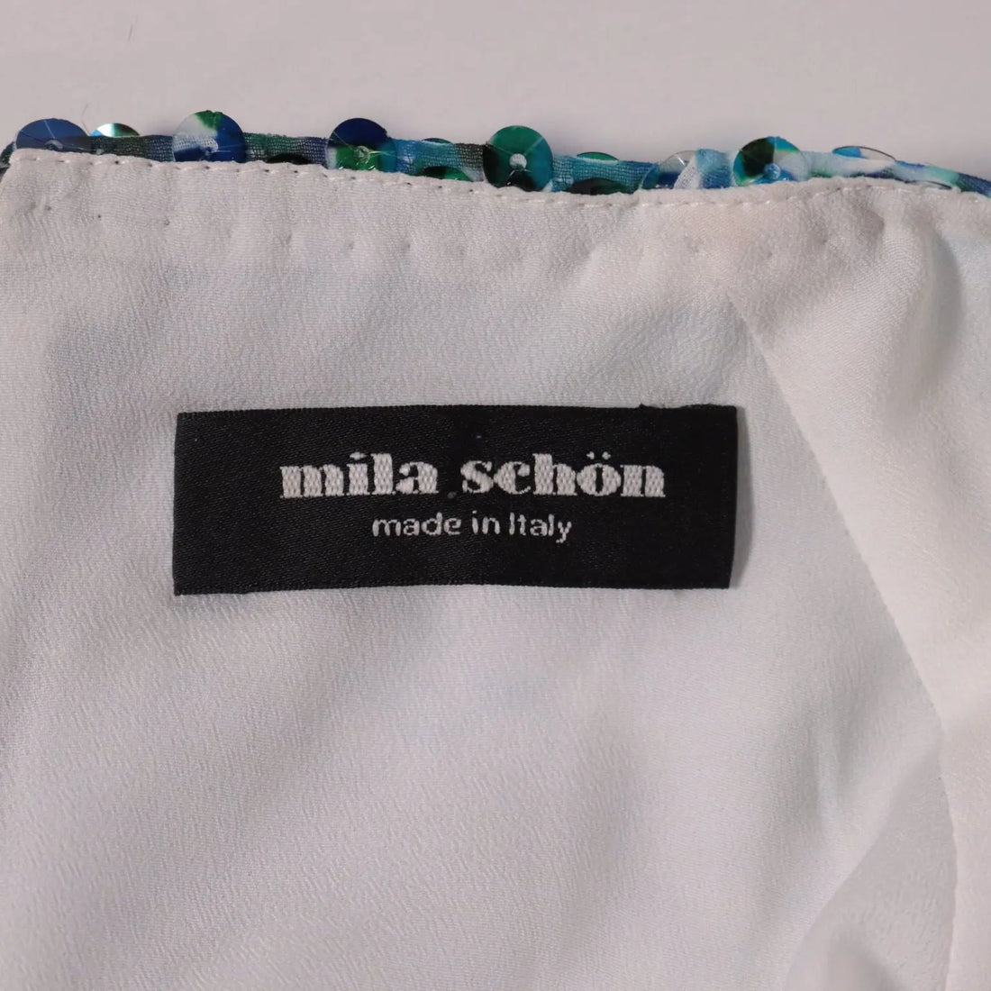 Mila Schön Sequins Dress Polyester UK Size 10 Italy Second Hand