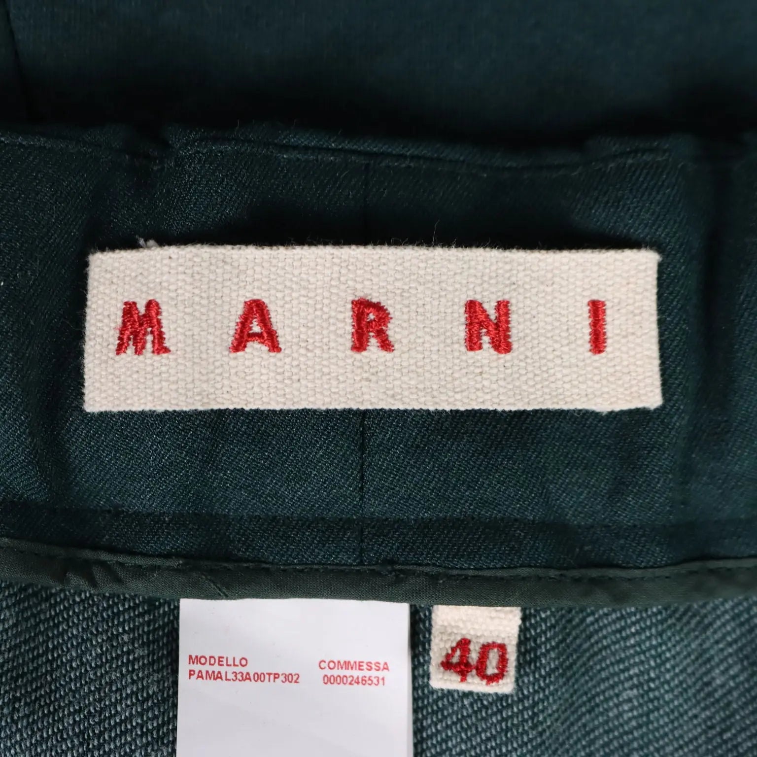 Marni Trousers Cotton Polyester Bottle Green UK Size 14 Italy - UK Size 14 | Clothing & House Linens | Second hand