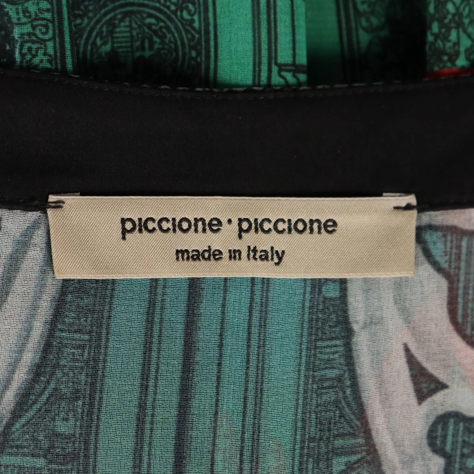 Piccione.Piccione Green Dress Fabric UK Size 12 Italy Second Hand - UK Size 12 | Clothing & House Linens | Second hand