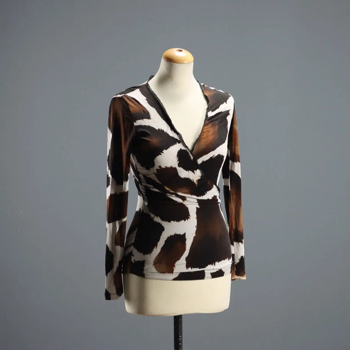 Roberto Cavalli Animal Print Sweater UK Size 14 Second Hand