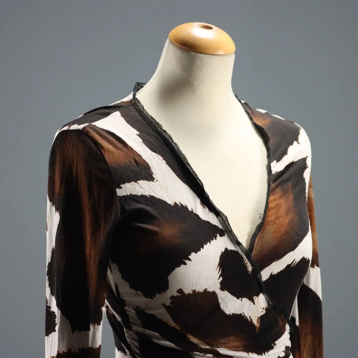Roberto Cavalli Animal Print Sweater UK Size 14 Second Hand