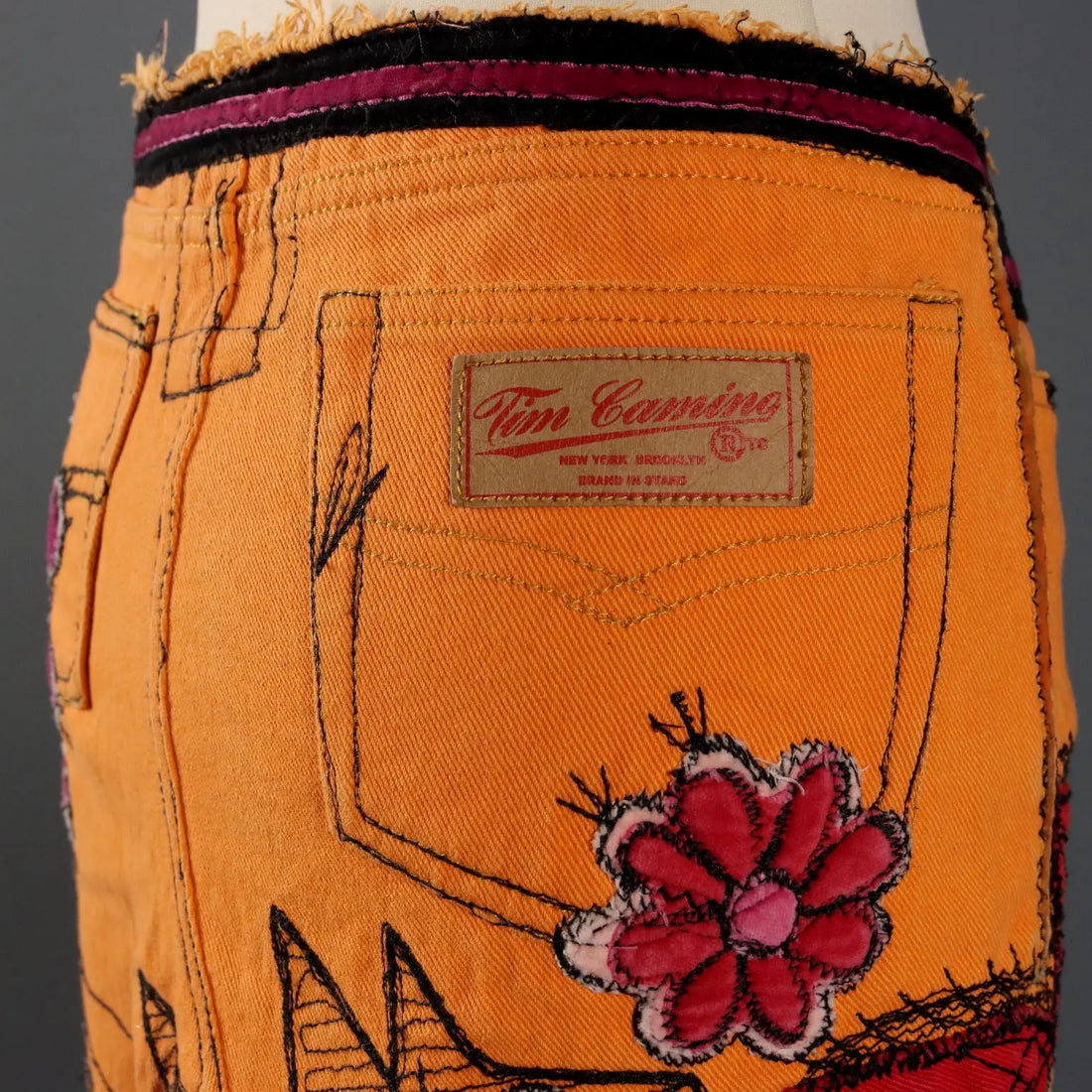 Tim Camino Skirt Orange Denim UK Size 12 Second Hand Italy - UK Size 12 | Clothing & House Linens | Second hand