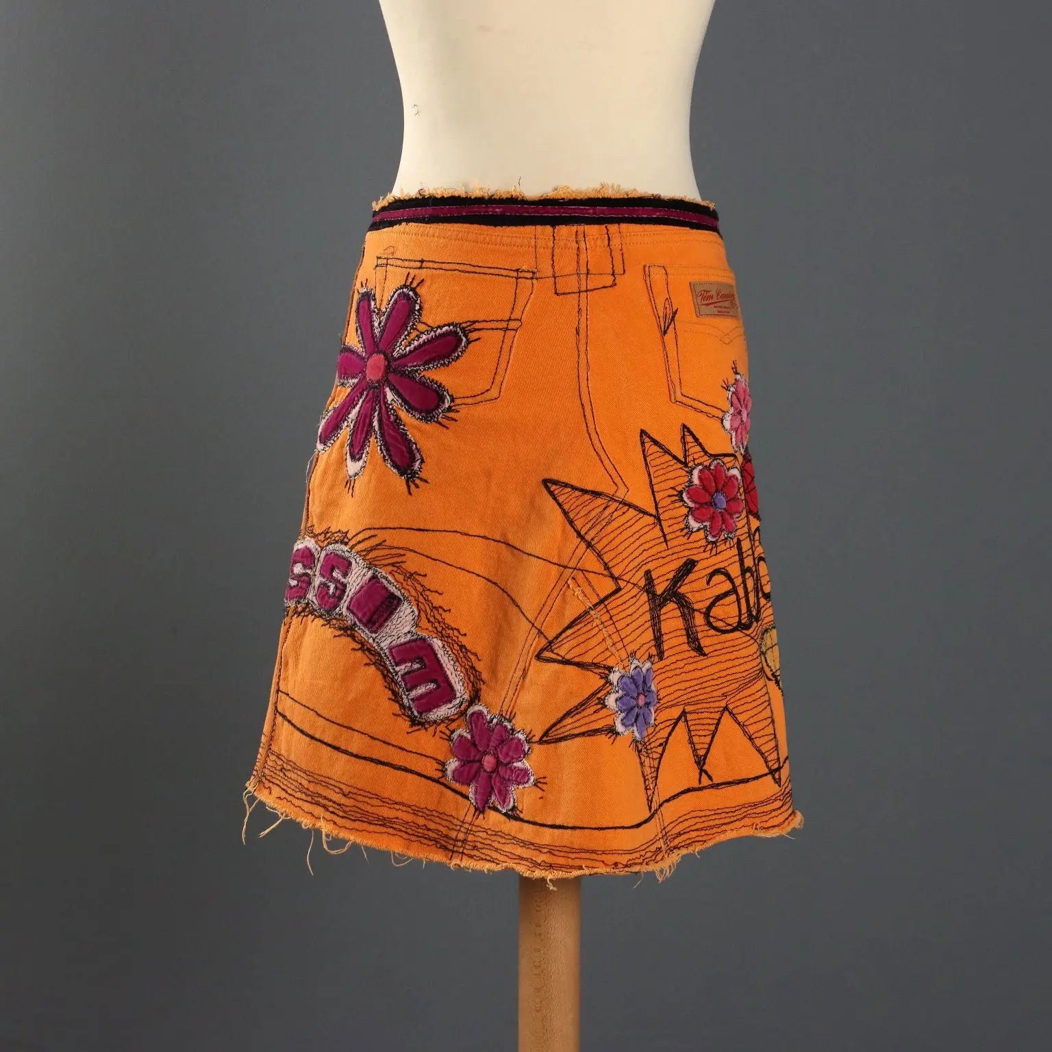 Tim Camino Skirt Orange Denim UK Size 12 Second Hand Italy - UK Size 12 | Clothing & House Linens | Second hand