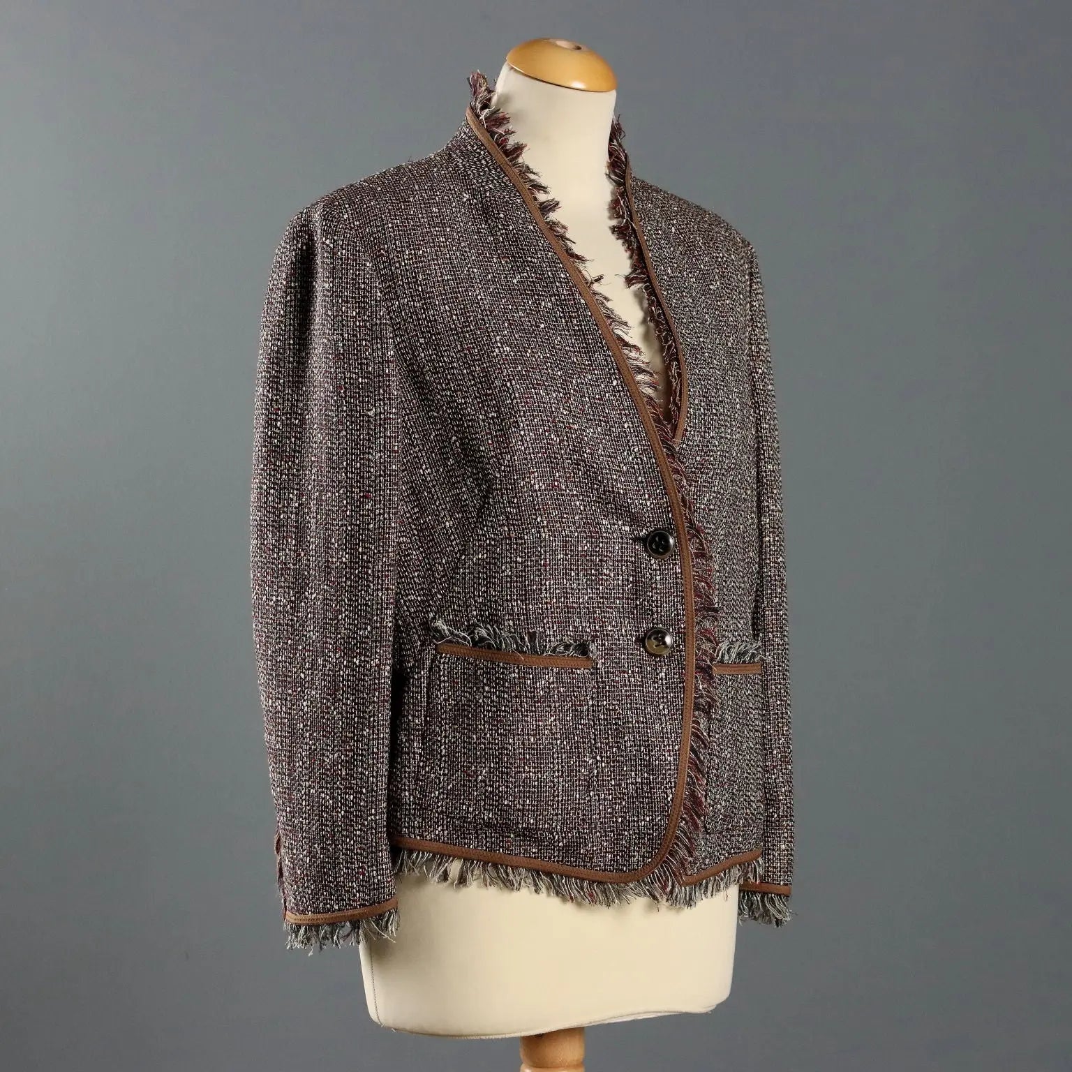 Escada Linen Blend Tweed Jacket UK Size 12/14 Germany Second Hand - UK Size 12/14 | Clothing & House Linens | Second hand