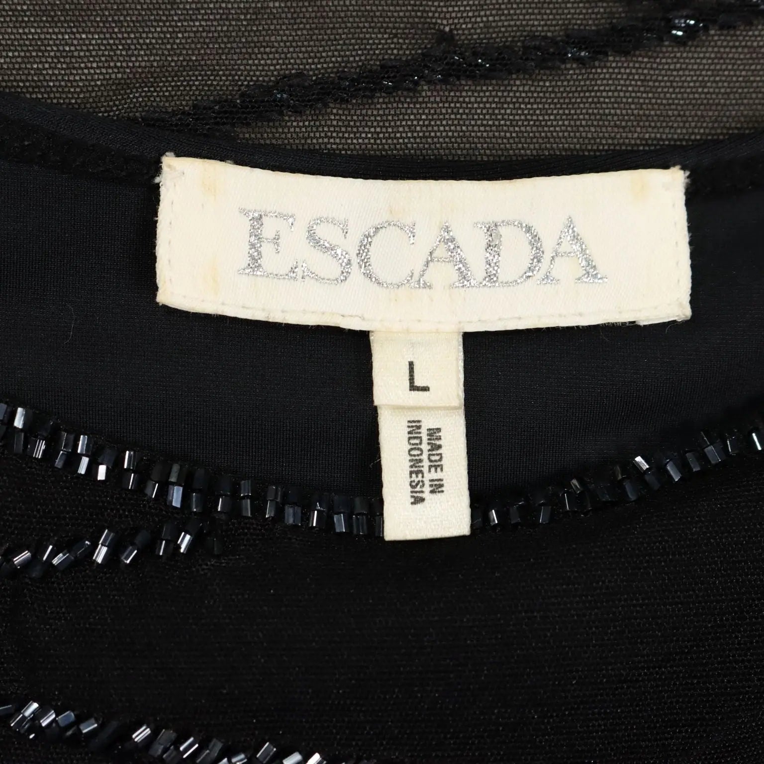 Escada Top with Beads and Sequins UK Size 14 Second Hand