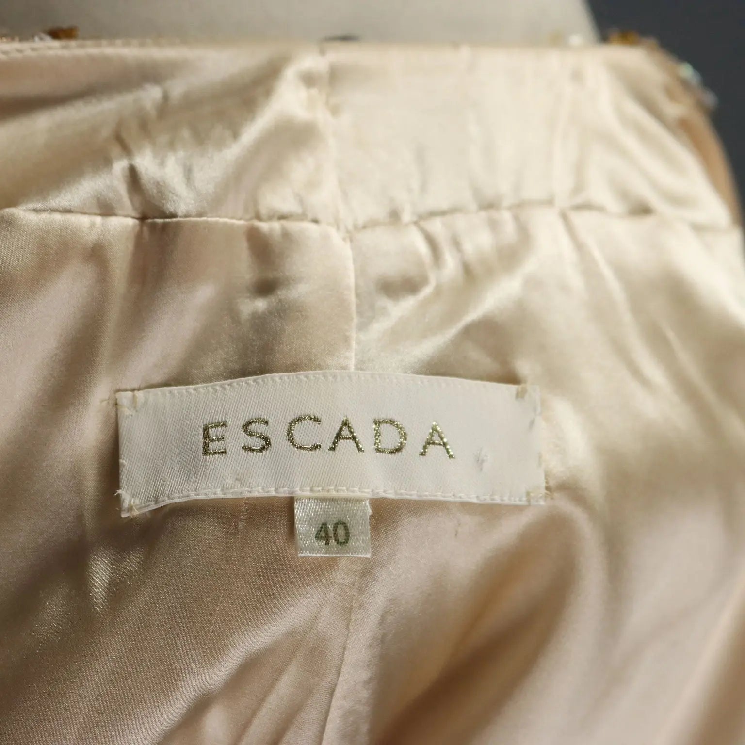 Escada Gold Sequin Jacket Polyester UK Size 12/14 Second Hand - UK Size 12/14 | Clothing & House Linens | Second hand