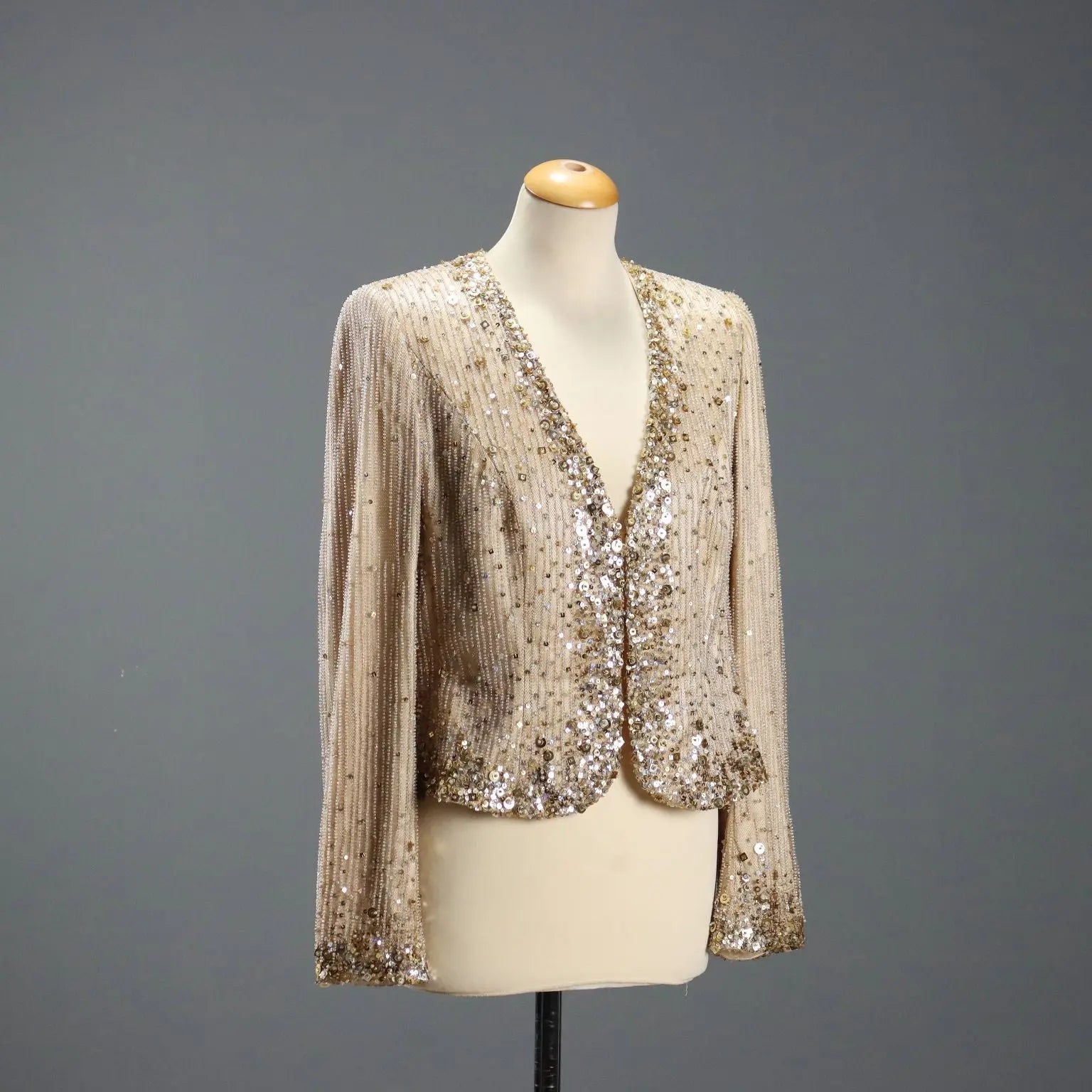 Escada Gold Sequin Jacket Polyester UK Size 12/14 Second Hand - UK Size 12/14 | Clothing & House Linens | Second hand