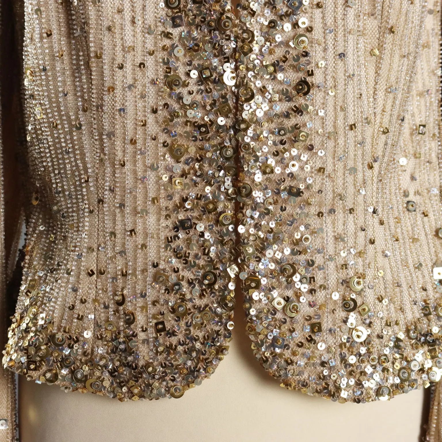 Escada Gold Sequin Jacket Polyester UK Size 12/14 Second Hand - UK Size 12/14 | Clothing & House Linens | Second hand