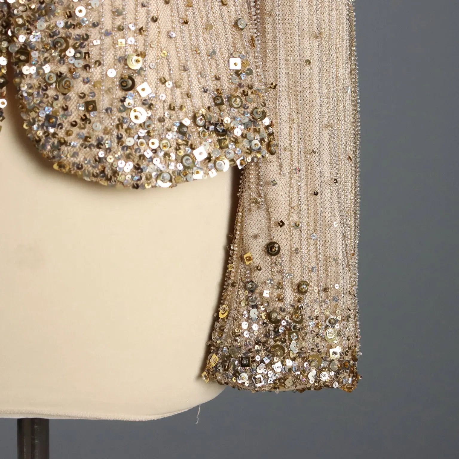 Escada Gold Sequin Jacket Polyester UK Size 12/14 Second Hand - UK Size 12/14 | Clothing & House Linens | Second hand