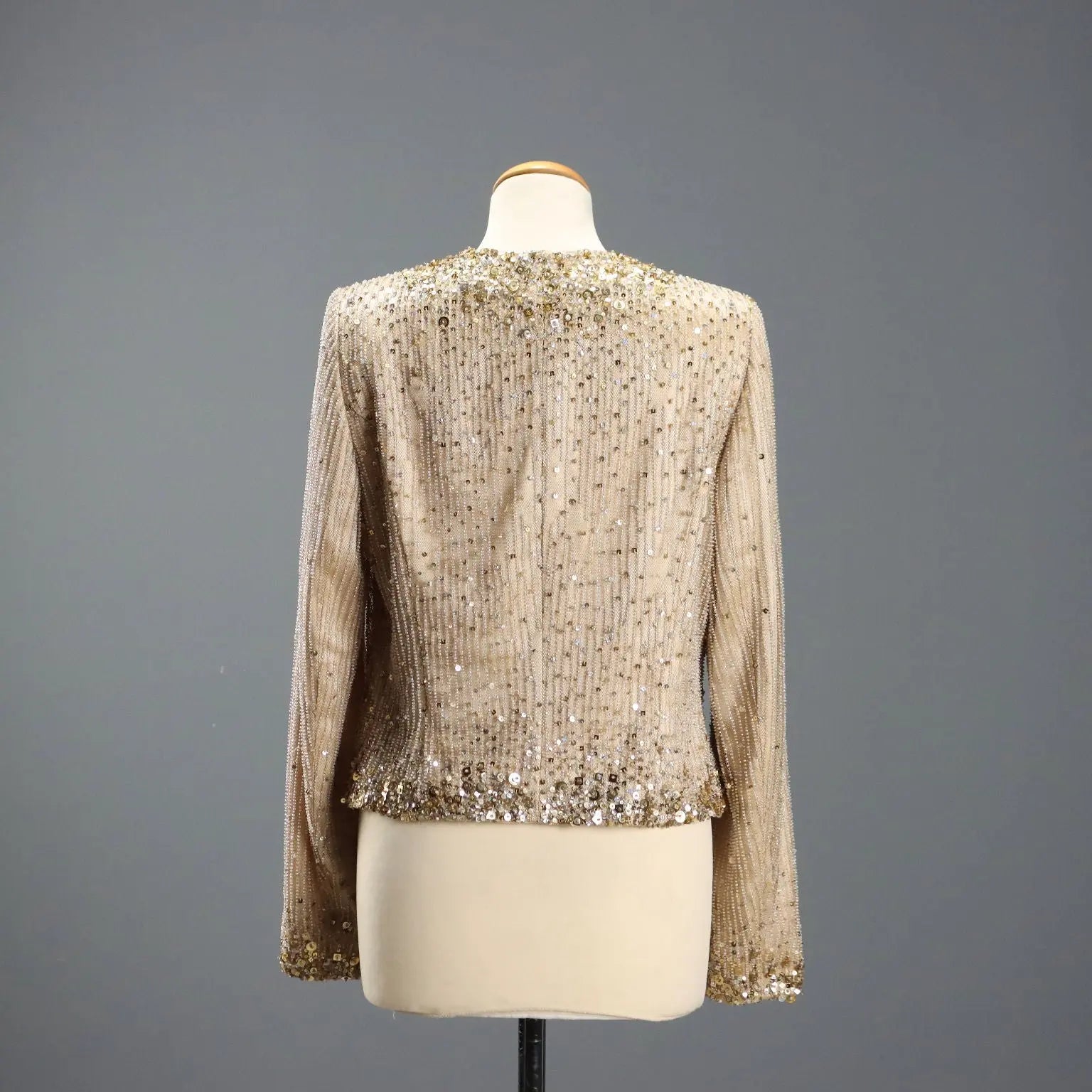 Escada Gold Sequin Jacket Polyester UK Size 12/14 Second Hand - UK Size 12/14 | Clothing & House Linens | Second hand